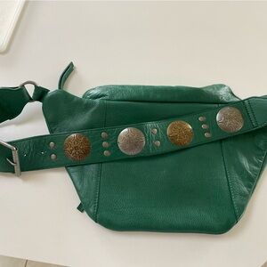 NWOT Free People Wilder Embellished Sling Bag in Emerald Green